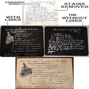 Engraved Handwritten Recipe Metal Card - Personalized Grandma's Recipe Card